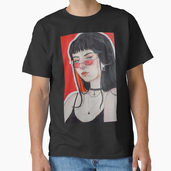 Red Glasses Girl Classic T-Shirt
