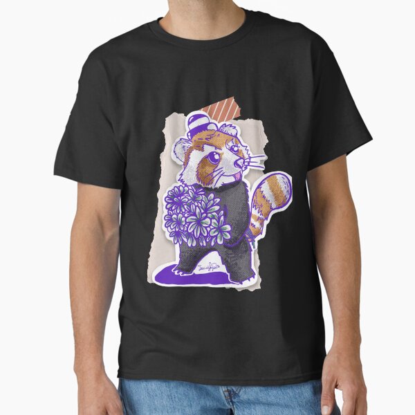 Gallant Red Panda: Flowers for you Classic T-Shirt