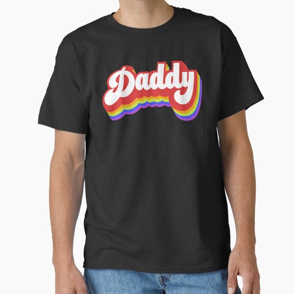Rainbow Daddy Script Classic T-Shirt