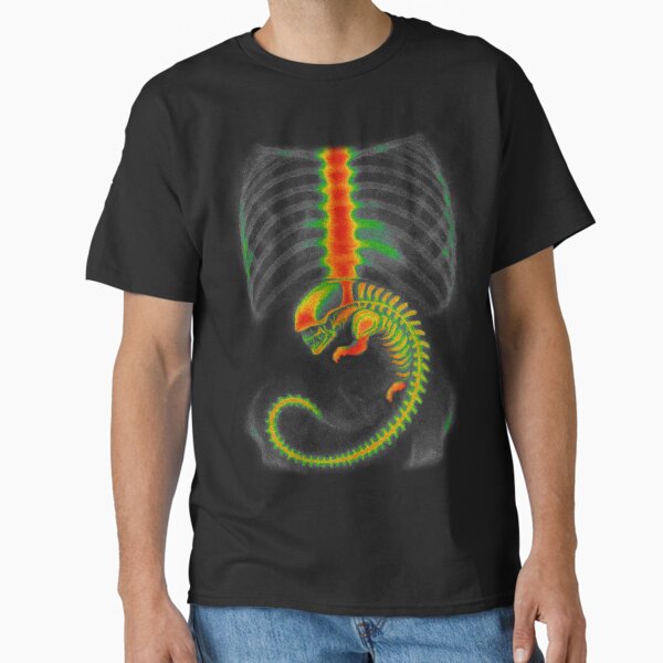Alien Radiography, X-Ray. Red Classic T-Shirt