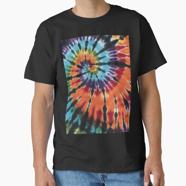 Beautiful Spiral Dye with Blue, orange and purple tie dye - colorful or playful tie-dye print Classic T-Shirt