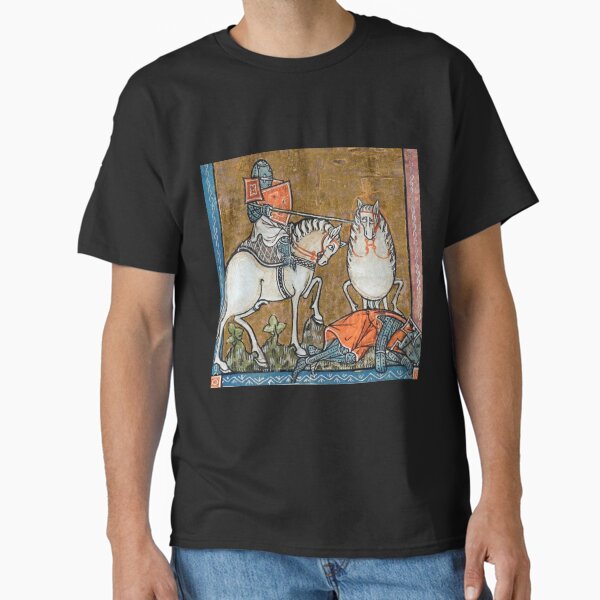 "The Fat Horse, on its Rider" medieval painting 11th century AD Classic T-Shirt