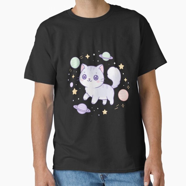 "Space Cat Kawaii – Cosmic Cuteness Adventure" Classic T-Shirt