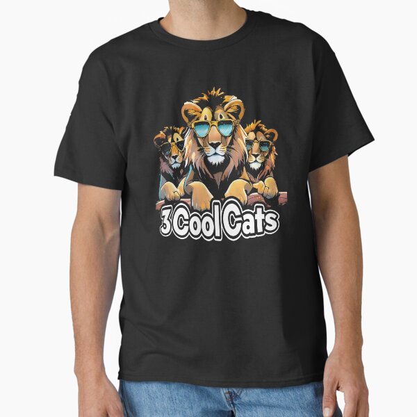 "3 Cool Cats" β Lion Crew Graphic Design Original Classic T-Shirt