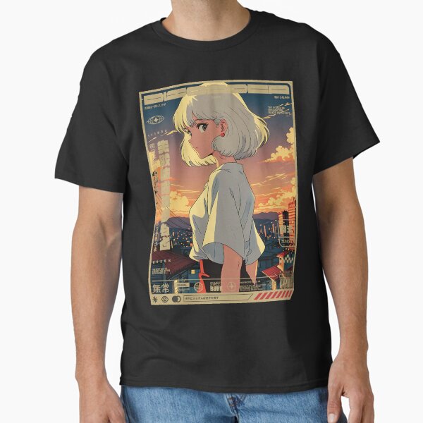 White-haired girl at sunset 2 Classic T-Shirt