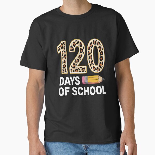 120 Days Of School Leopard, Happy 120th Day Of School Classic T-Shirt