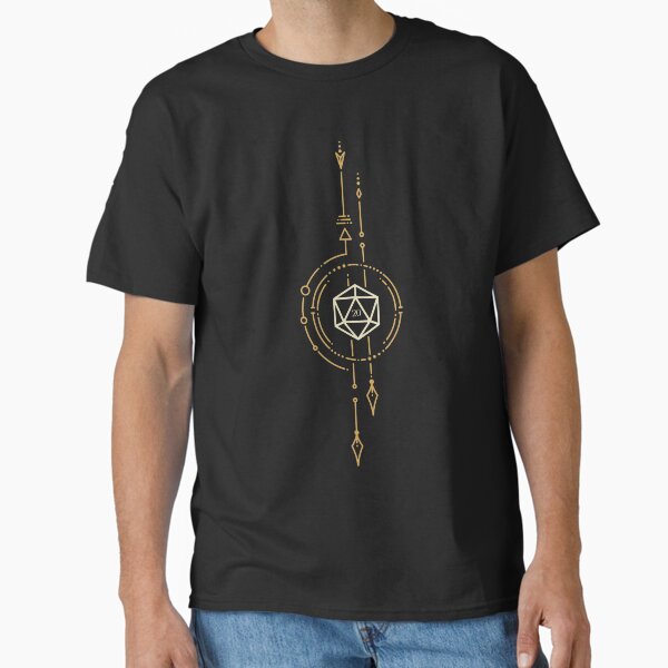 Sacred Geometry Minimalist Polyhedral D20 Dice Classic T-Shirt