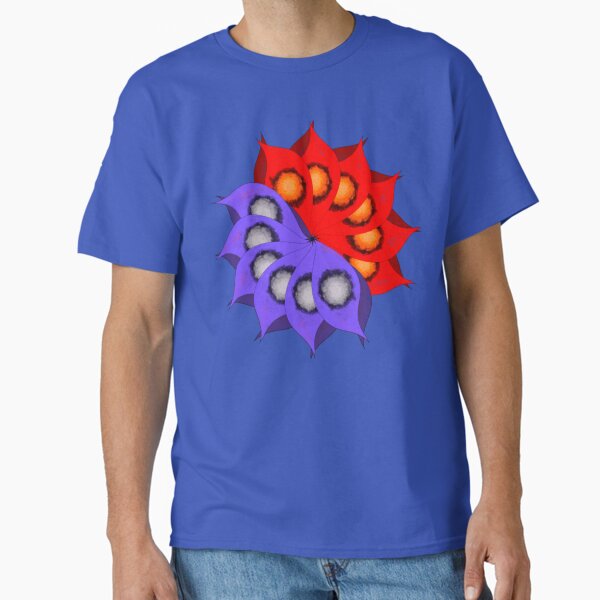 Mandala Petal Burst in Red and Purple Classic T-Shirt