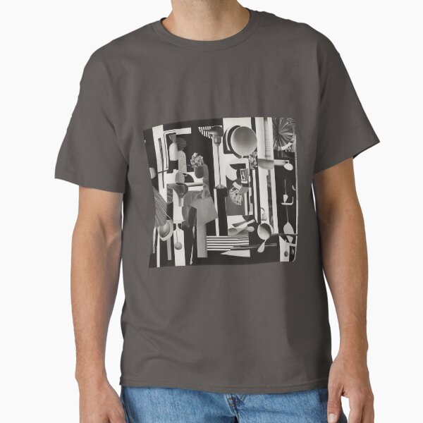 Dada inspired black and white artwork collage Classic T-Shirt
