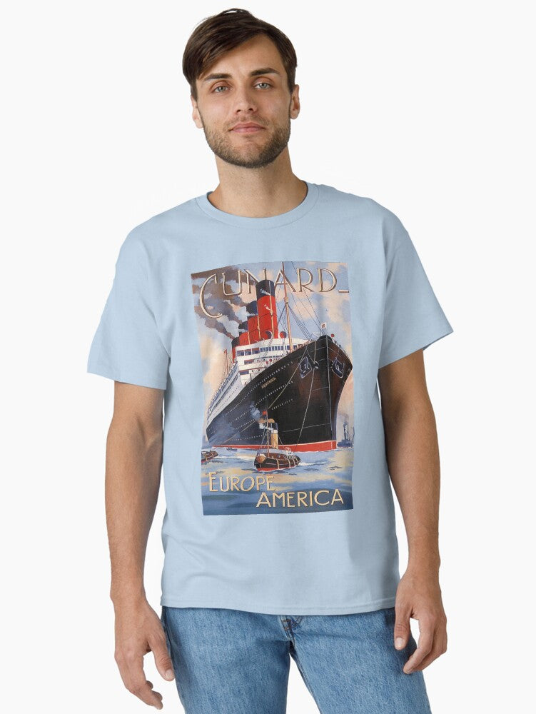 Europe America retro poster Classic T-Shirt