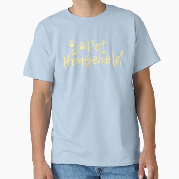 "Pet Household" Pawprint Grunge (Pastel Yellow) Classic T-Shirt