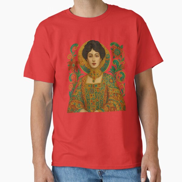 Golden Lady – Art Nouveau Portrait Inspired by Klimt Classic T-Shirt