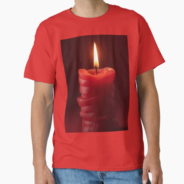 Burning candle layered candle in red Classic T-Shirt