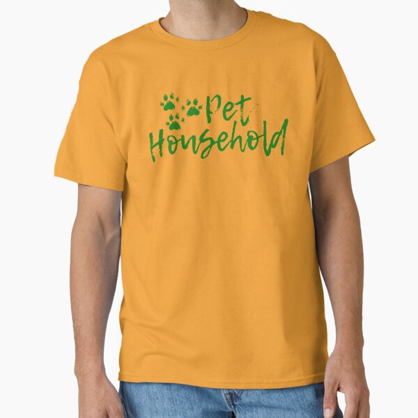 "Pet Household" Triple Pawprint Grunge (Green) Classic T-Shirt