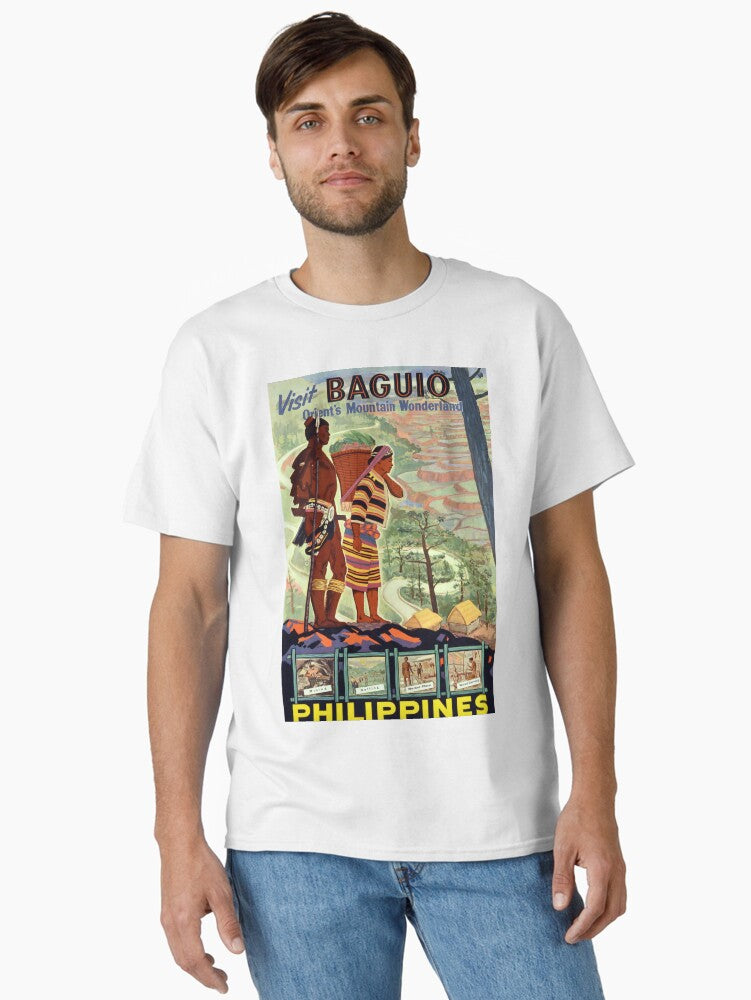 Visit Baguio Phillipines vintage travel poster Classic T-Shirt