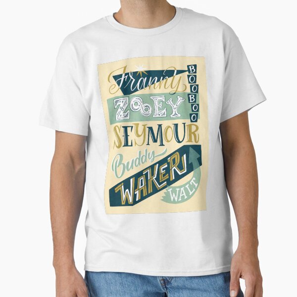J.D. Salinger's the Glass Family handlettered illustration Classic T-Shirt