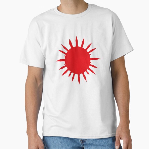 Red Tribal Sun – Bold Minimalist Symbol Design Classic T-Shirt