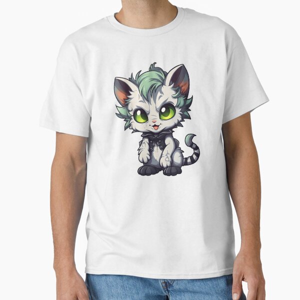 Kawaii Punk Rock Cat Classic T-Shirt