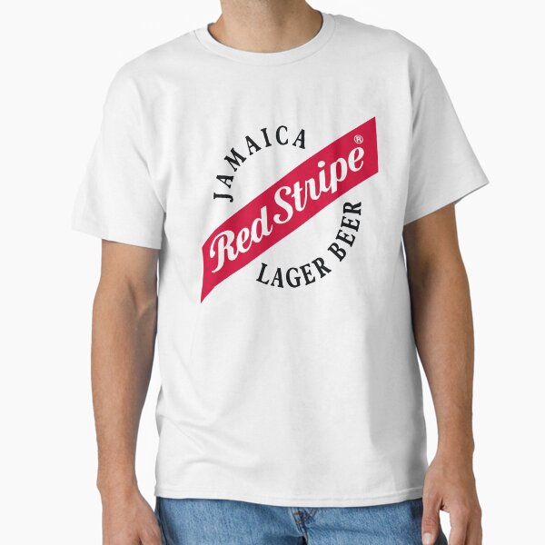 Red Jamaica Stripe Beer, Lager Beer Jamaica Classic T-Shirt