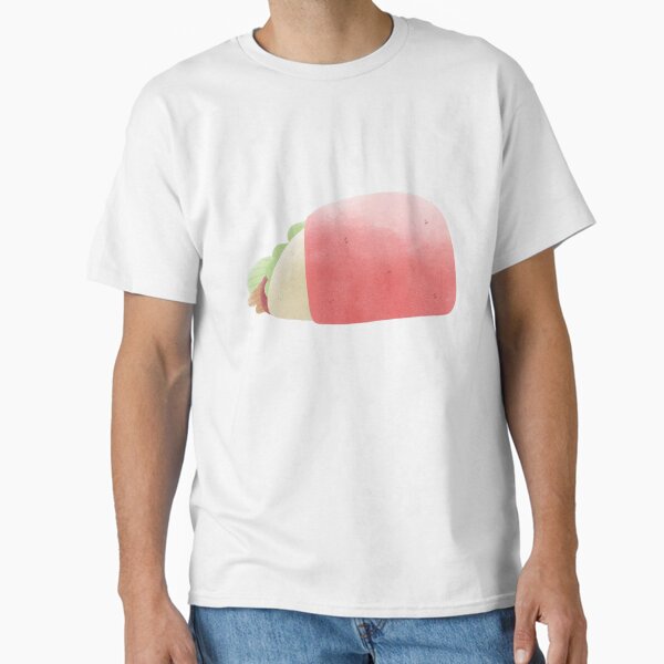 Cute Watercolor Burrito with Red Blanket – Kawaii Food Illustration Classic T-Shirt