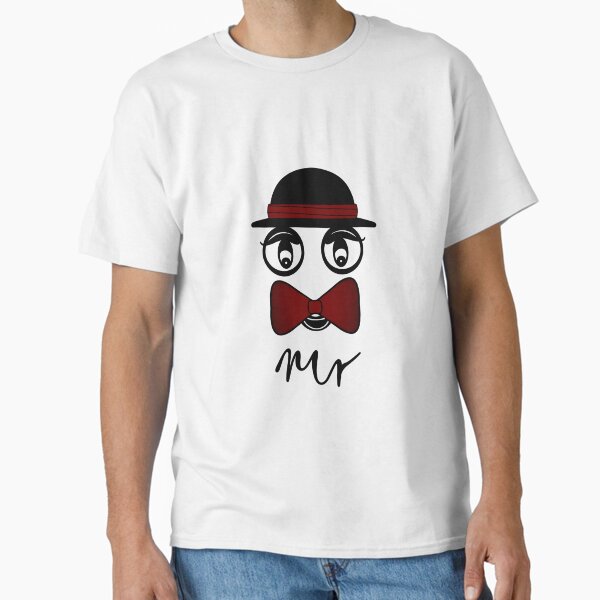 Retro-style character: Black hat & red bow tie Classic T-Shirt