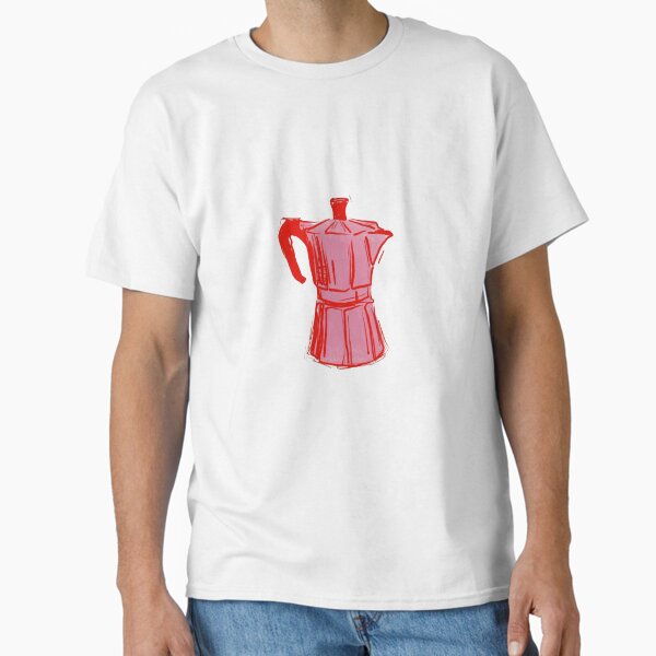 Italian Pink and Red Moka Pot Classic T-Shirt