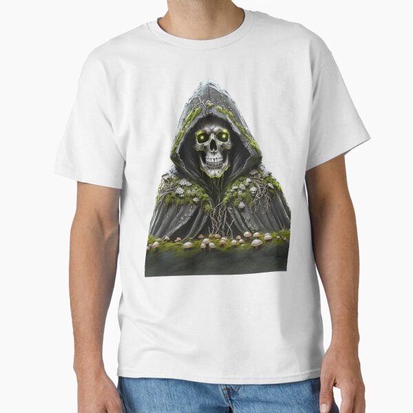 Moss Covered Skull - Forest Necromancer Dark Art Classic T-Shirt