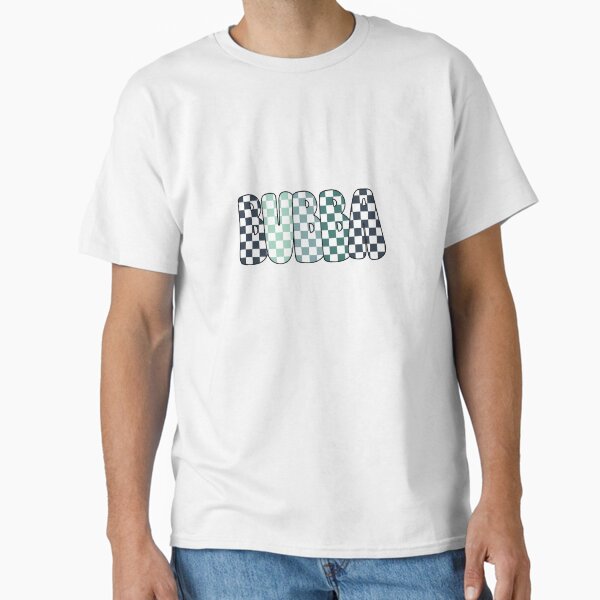 Bubba Retro Checkered Cute Boy Blue Unisex Shower Idea Classic T-Shirt