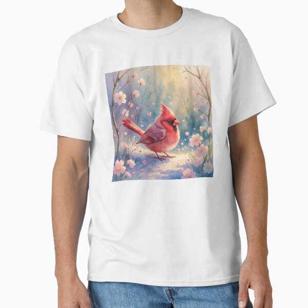 A Cute red cardinal bird Classic T-Shirt