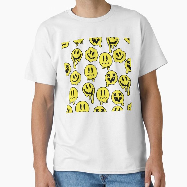 Melting Moods: Drippy Smiley Pattern Classic T-Shirt