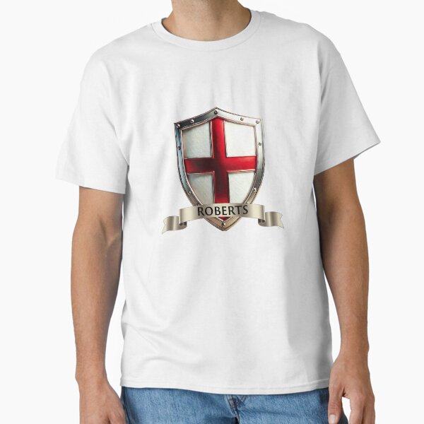 Roberts English Shield St George Cross with Bold Name Banner Classic T-Shirt