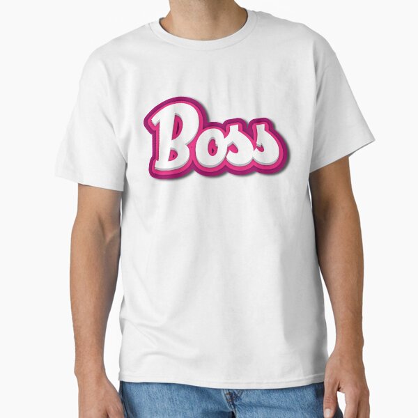BOSS – White round font with purple-pink shadow effect Classic T-Shirt