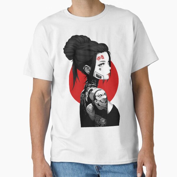 Vaporwave Cyberpunk Aesthetic Girl Classic T-Shirt