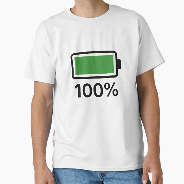 100 Percent Battery Icon – Full Charge Indicator Classic T-Shirt