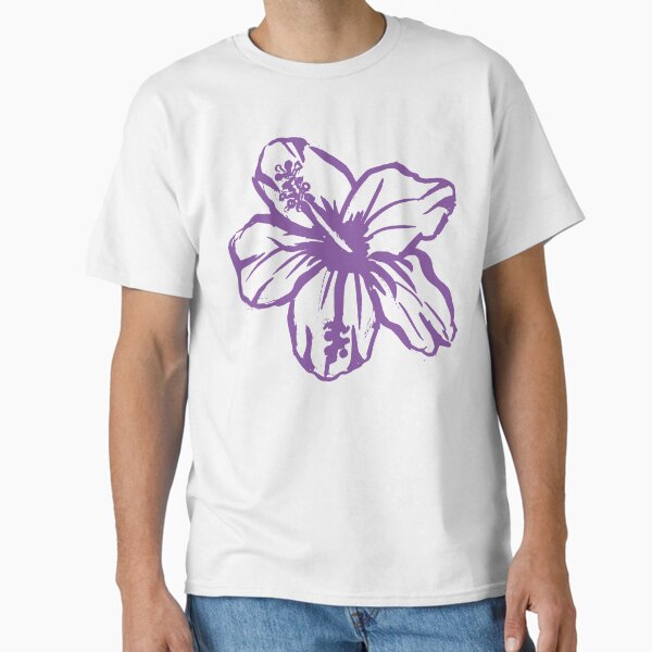 Purple Tropical Hibiscus flower Classic T-Shirt