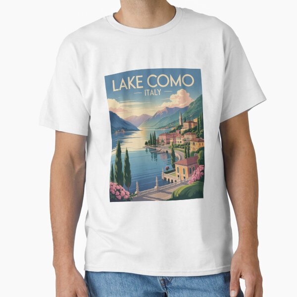 Travel poster Lake Como Italy Vintage Poster – Romantic travel motif in retro style Classic T-Shirt