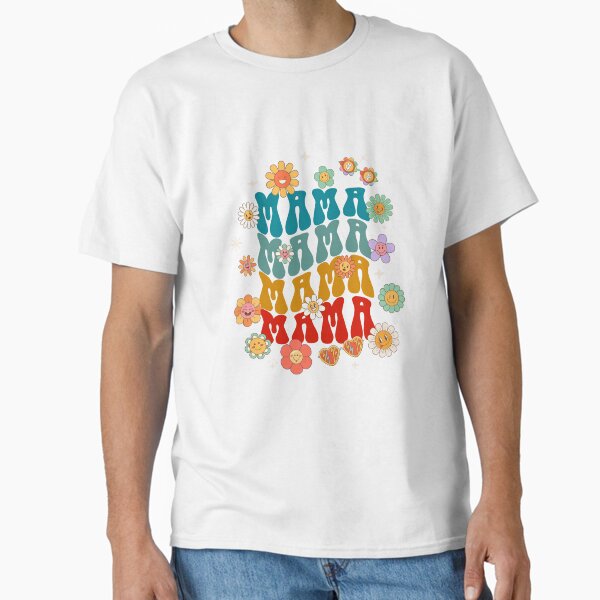 "Groovy Mama Love - Retro Flower Power Design" Classic T-Shirt