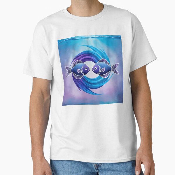"Pisces Dream – Mystical Zodiac Fish in Ocean Blues" Classic T-Shirt