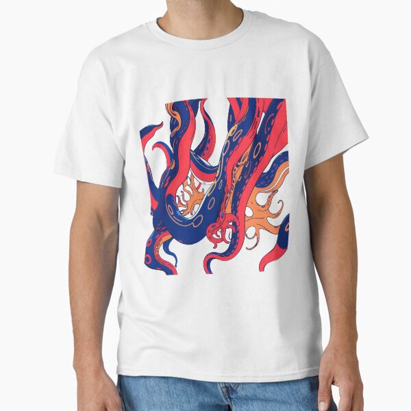 Red Blue Orange Celebration Joyful Festive Characters Colorful Classic T-Shirt