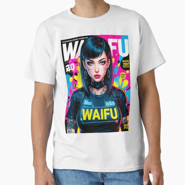 CYBERPUNK WAIFU | Futuristic Anime Manga Anime Design | BY Itu22 Classic T-Shirt