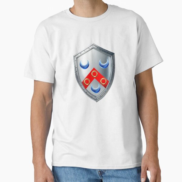 Walker Name Shield  Red Chevron and Blue Crescents on Silver Classic T-Shirt