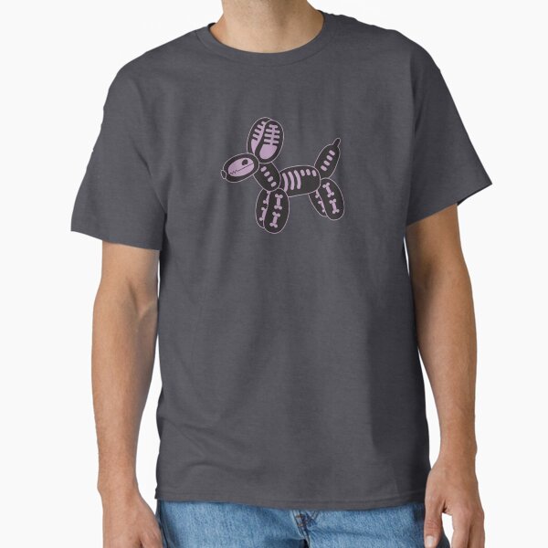 Skeleton Balloon Dog | Summerween Cute Spooky Dog Art in Purple and Black Classic T-Shirt