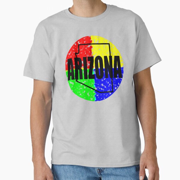Arizona On A Red Yellow Green Blue Circle Classic T-Shirt