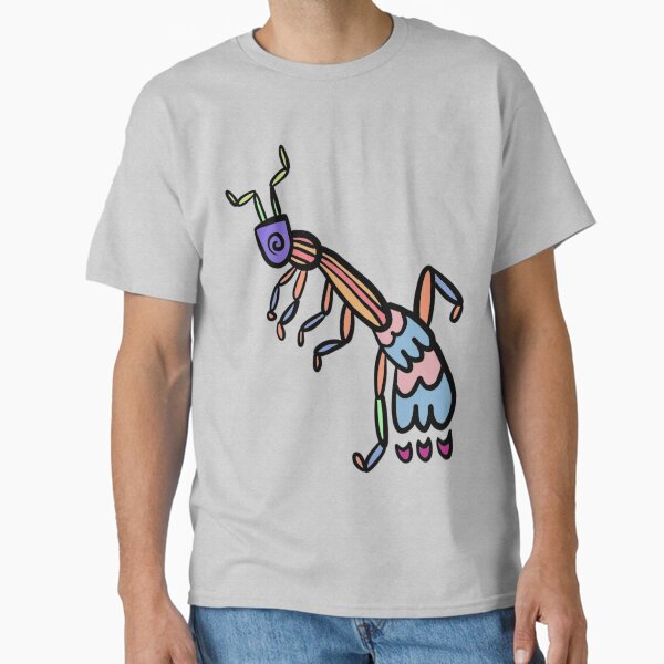 Colorful Cute Praying Mantis Cartoon Classic T-Shirt