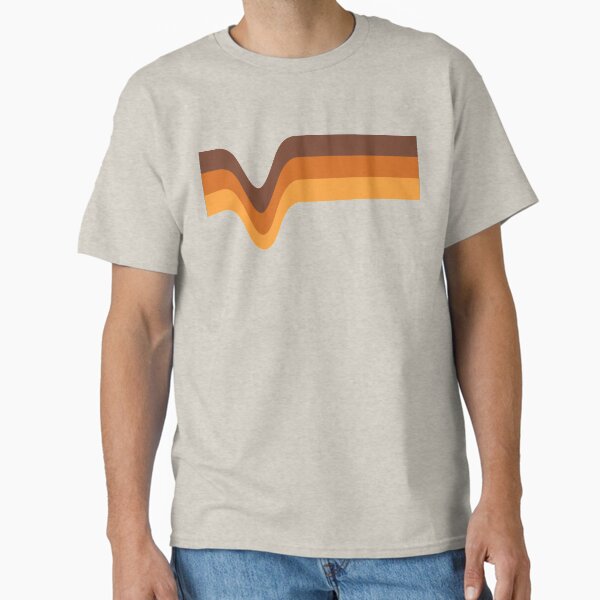 70s 70’s Stripes Brown Orange Yellow Classic T-Shirt