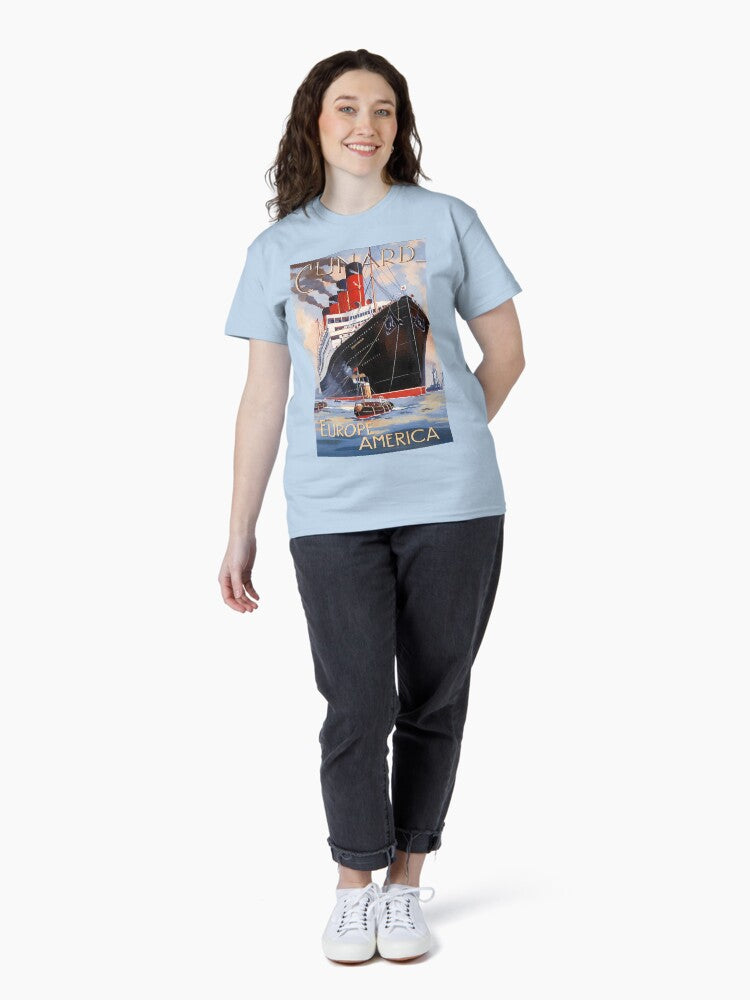 Europe America retro poster Classic T-Shirt