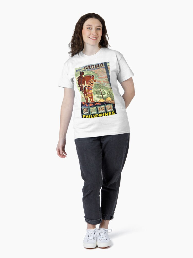Visit Baguio Phillipines vintage travel poster Classic T-Shirt