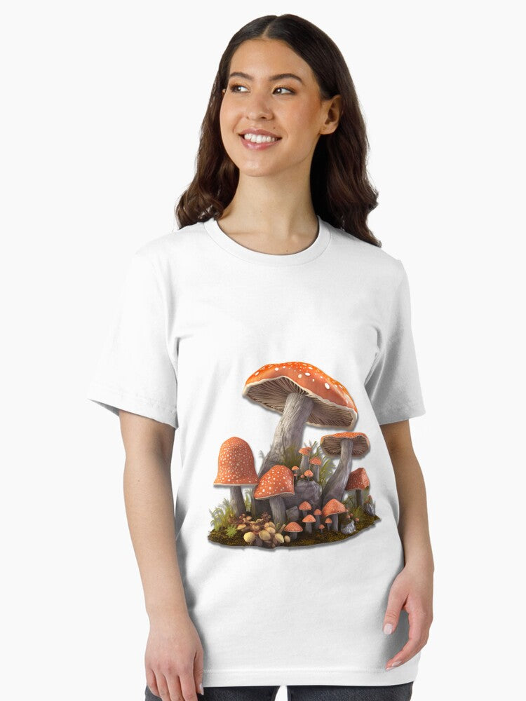 colorful fantasy group of mushrooms - Different logo size, position? Email me - Essential T-Shirt