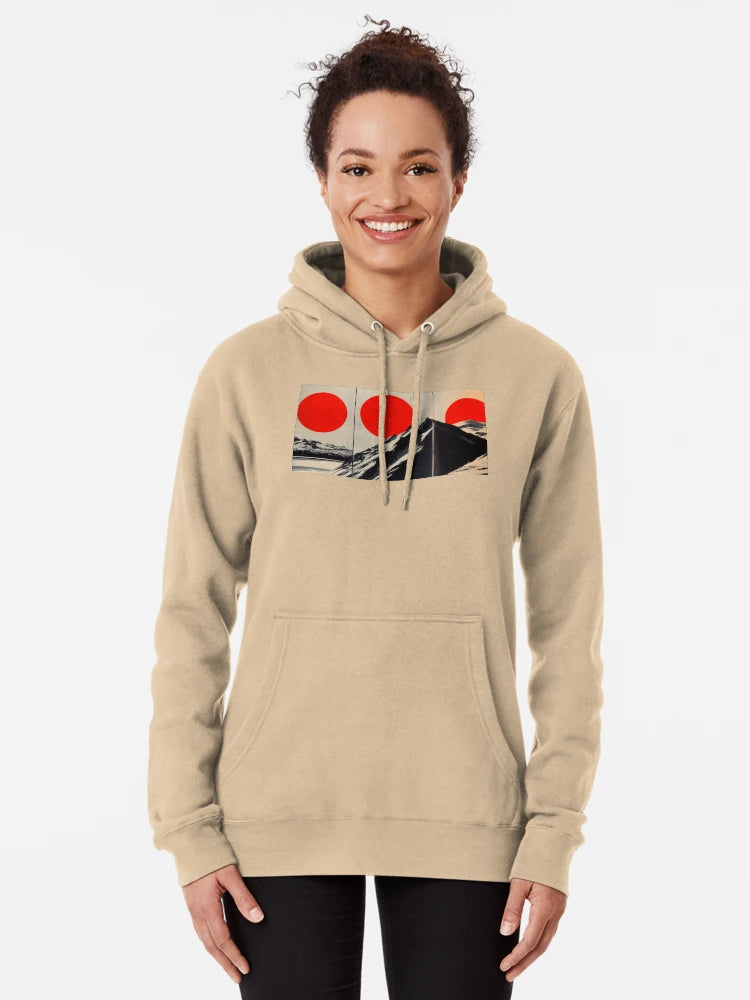 Abstract Mountain Landscape with Triple Red Suns Classic T-Shirt