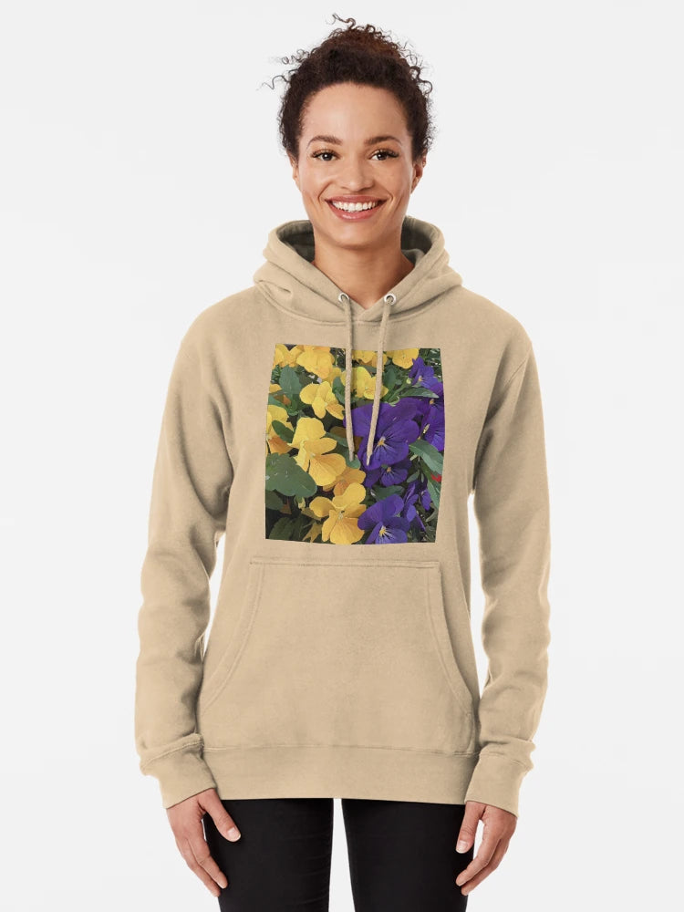 Two-Tone Pansies – Yellow and Purple Floral by Petalography Classic T-Shirt